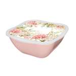 Салатник Phibo с крышкой с декором розовый 3л