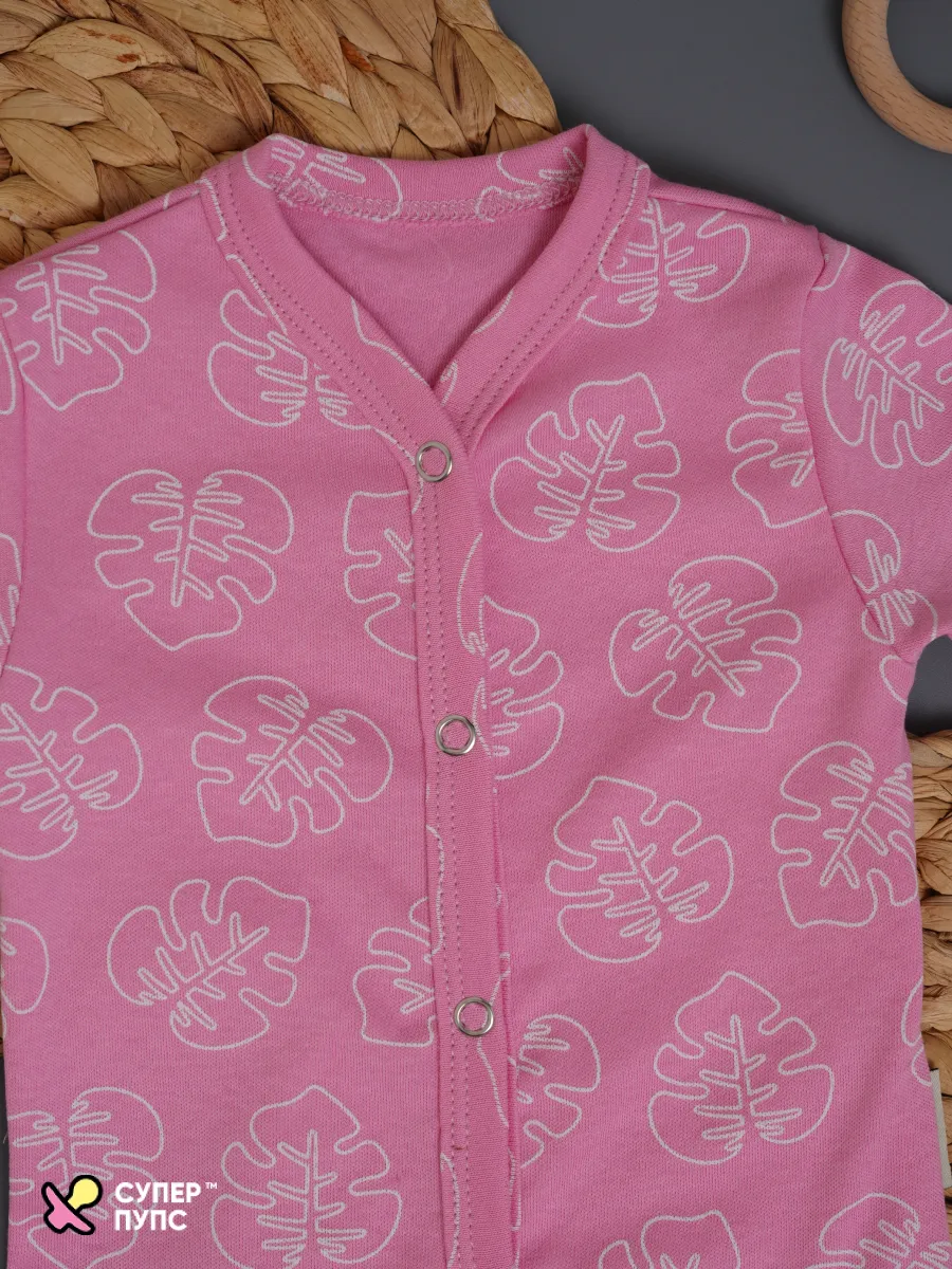 Боди 3 шт Супер Пупс нбр/3пр/бд/коррук/SK23розовыйлисточкиветочки - фото 15