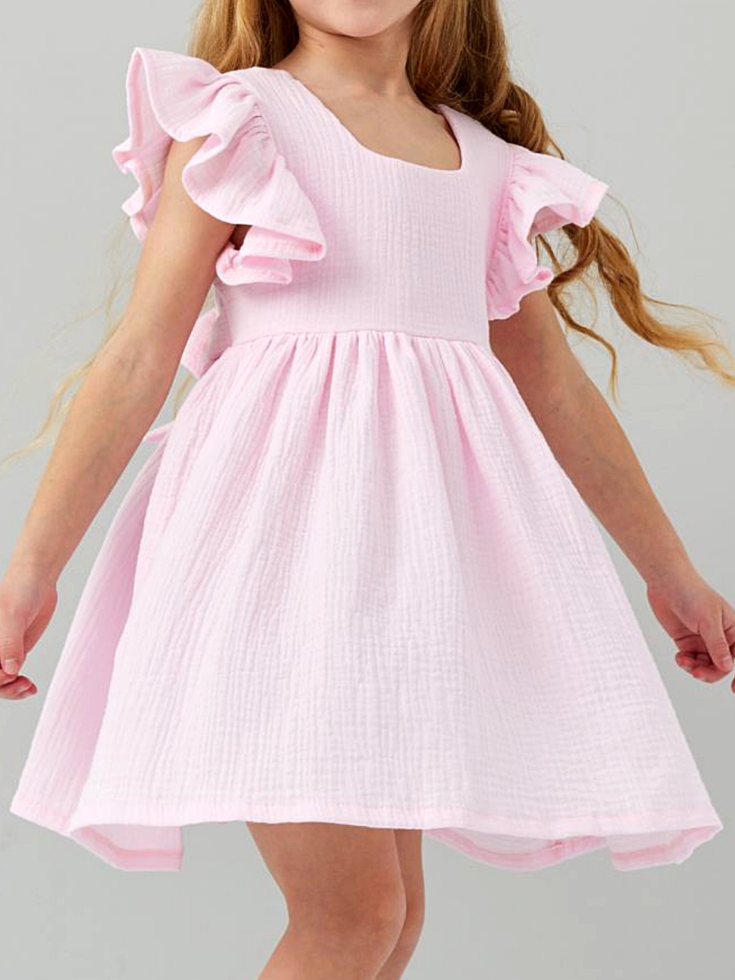 Платье Timpuh musslin pink - фото 4