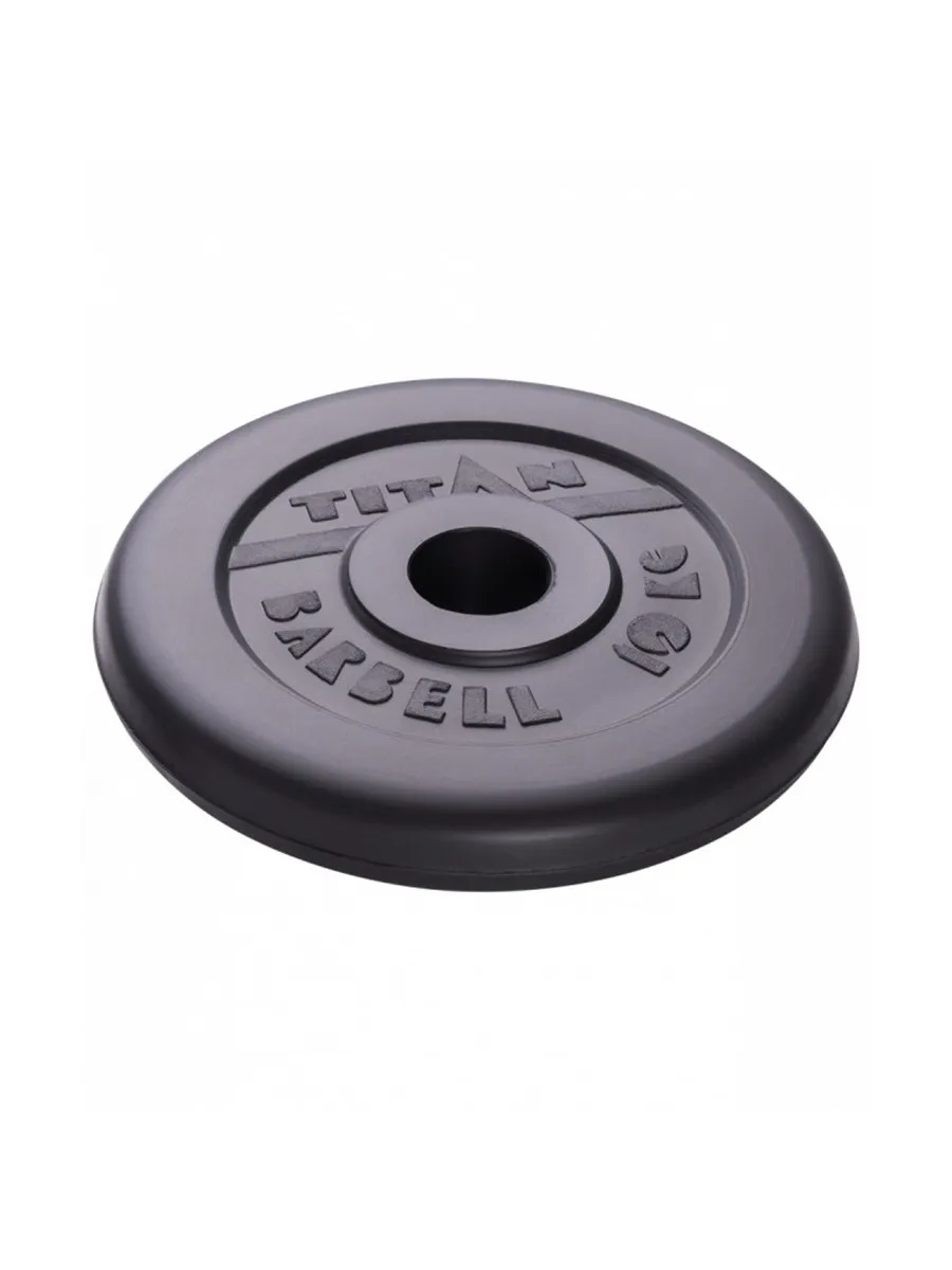 Диск обрезиненный, блин для штанги KMS sport Титан d 51 мм чёрный 10,0 кг - фото 3