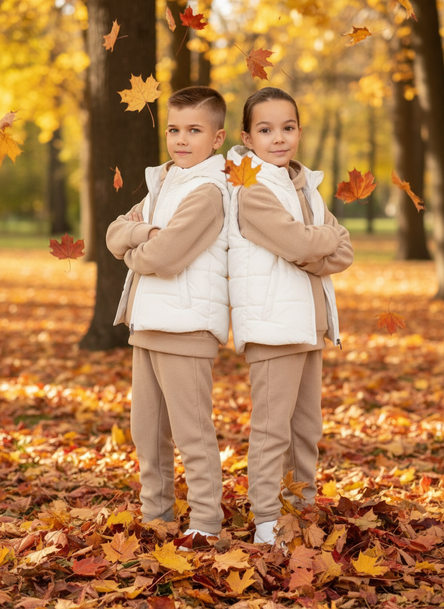 Худи и брюки Утенок 7043г(ш) какао - фото 2