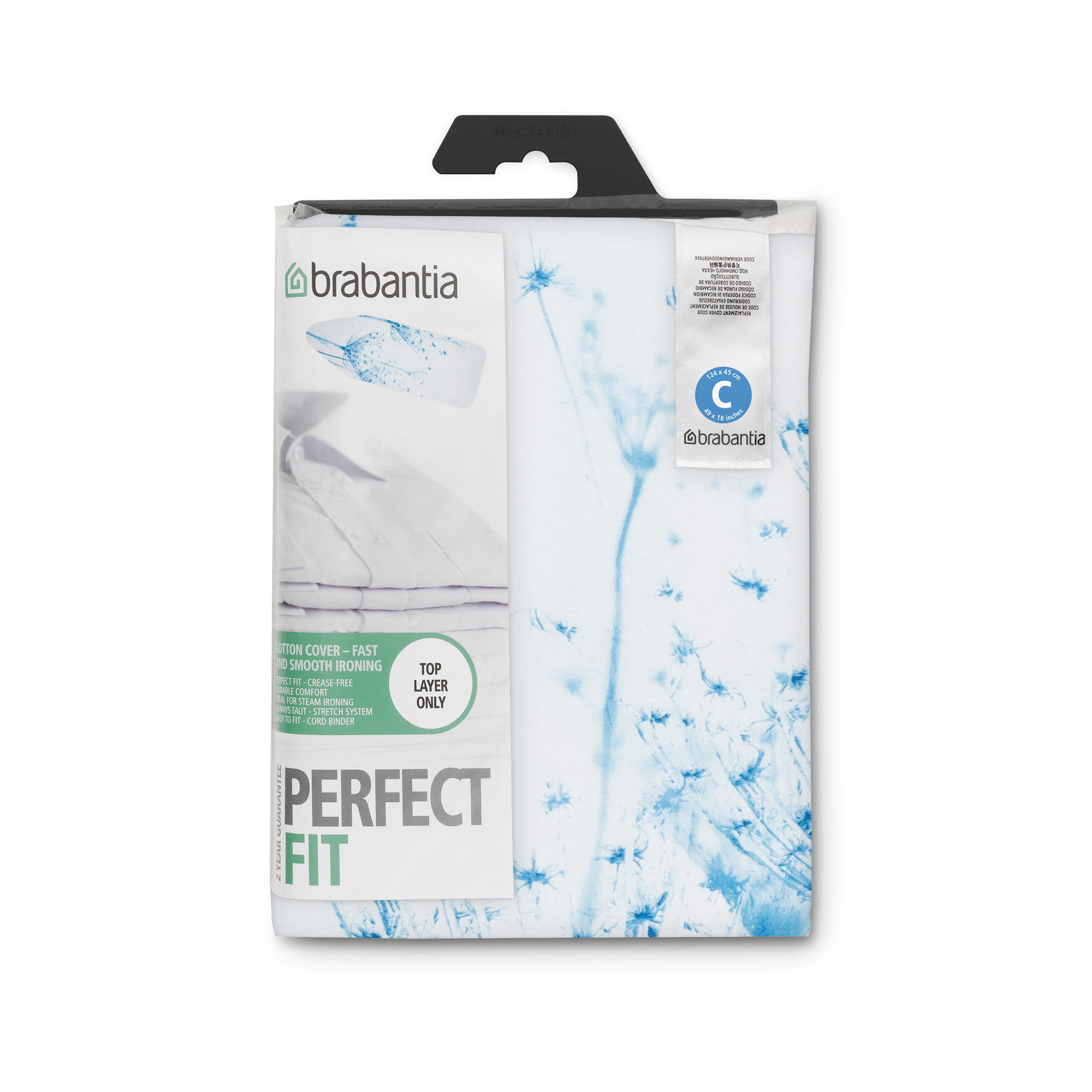 Чехол для гладильной доски Brabantia Цветок хлопка 124х45см (2мм) 118944 - фото 2