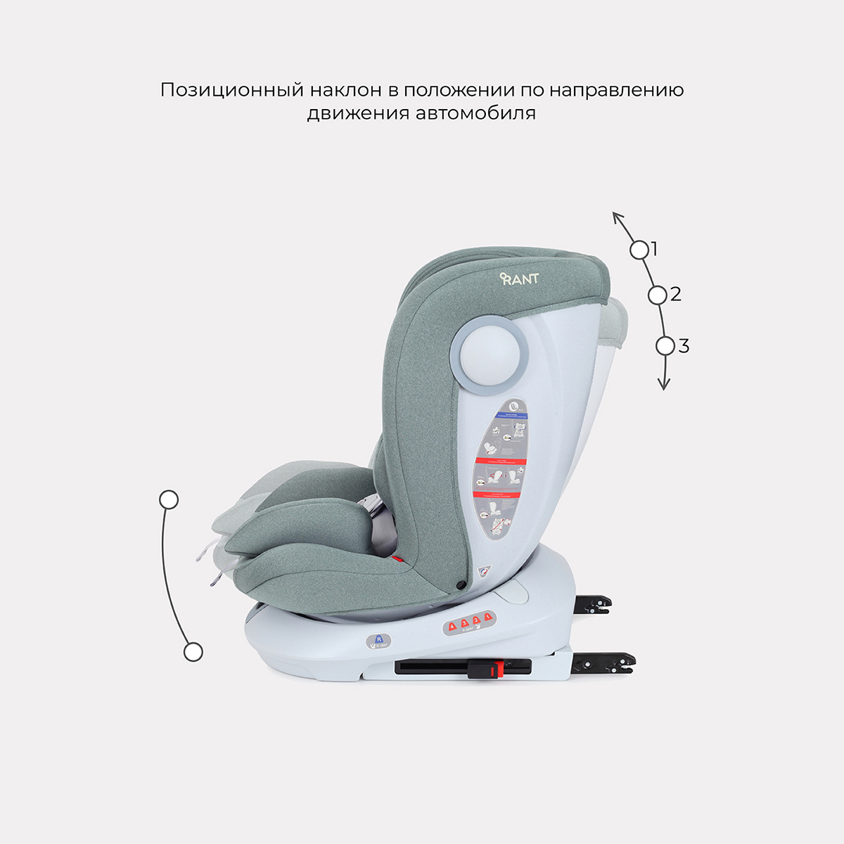 Автокресло Rant Drive Active Line Green Isofix 0+/1/2/3 (0-36 кг) - фото 2