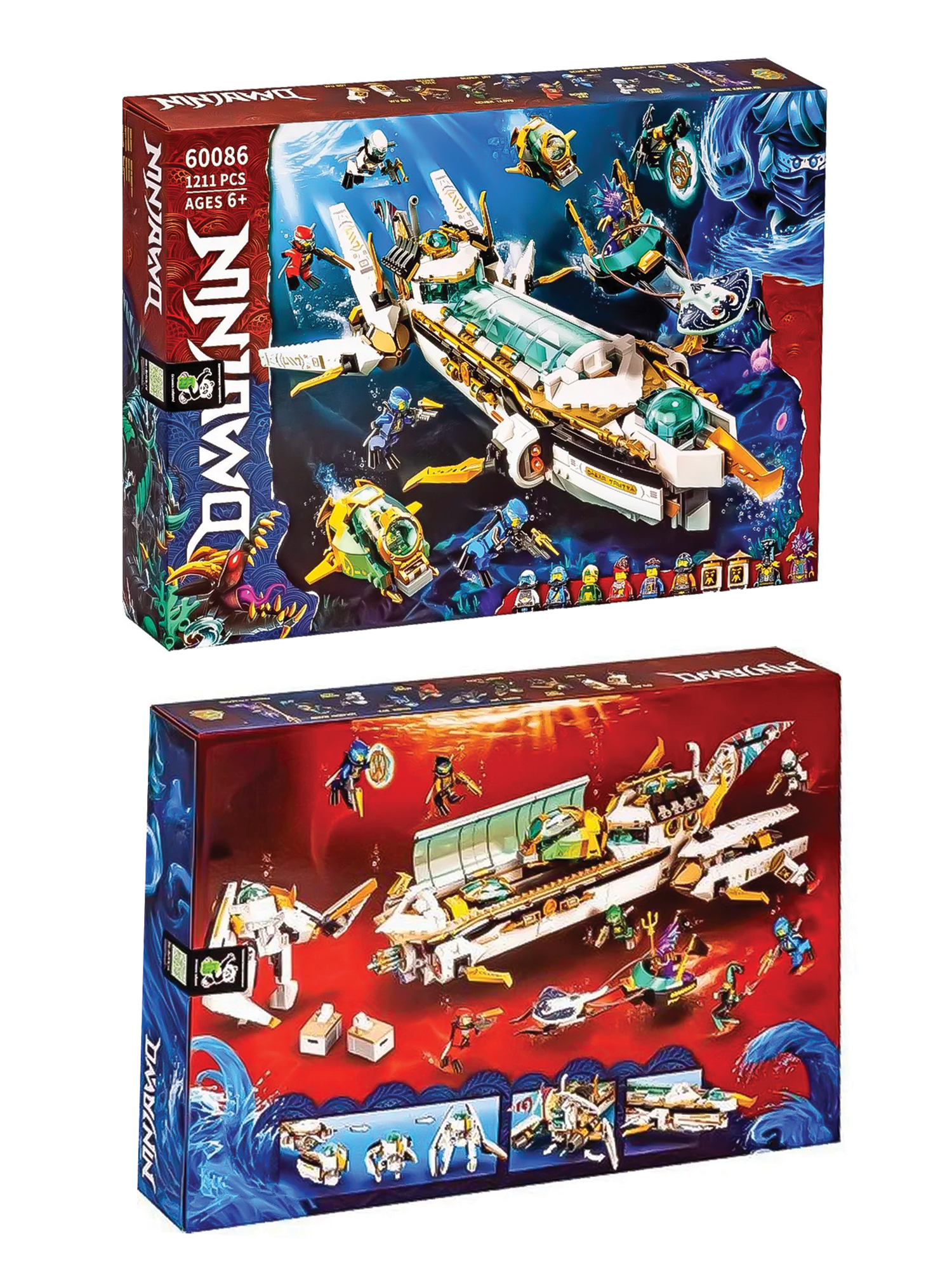 Конструктор Madliani Подводный корабль 1211 дет. - фото 6