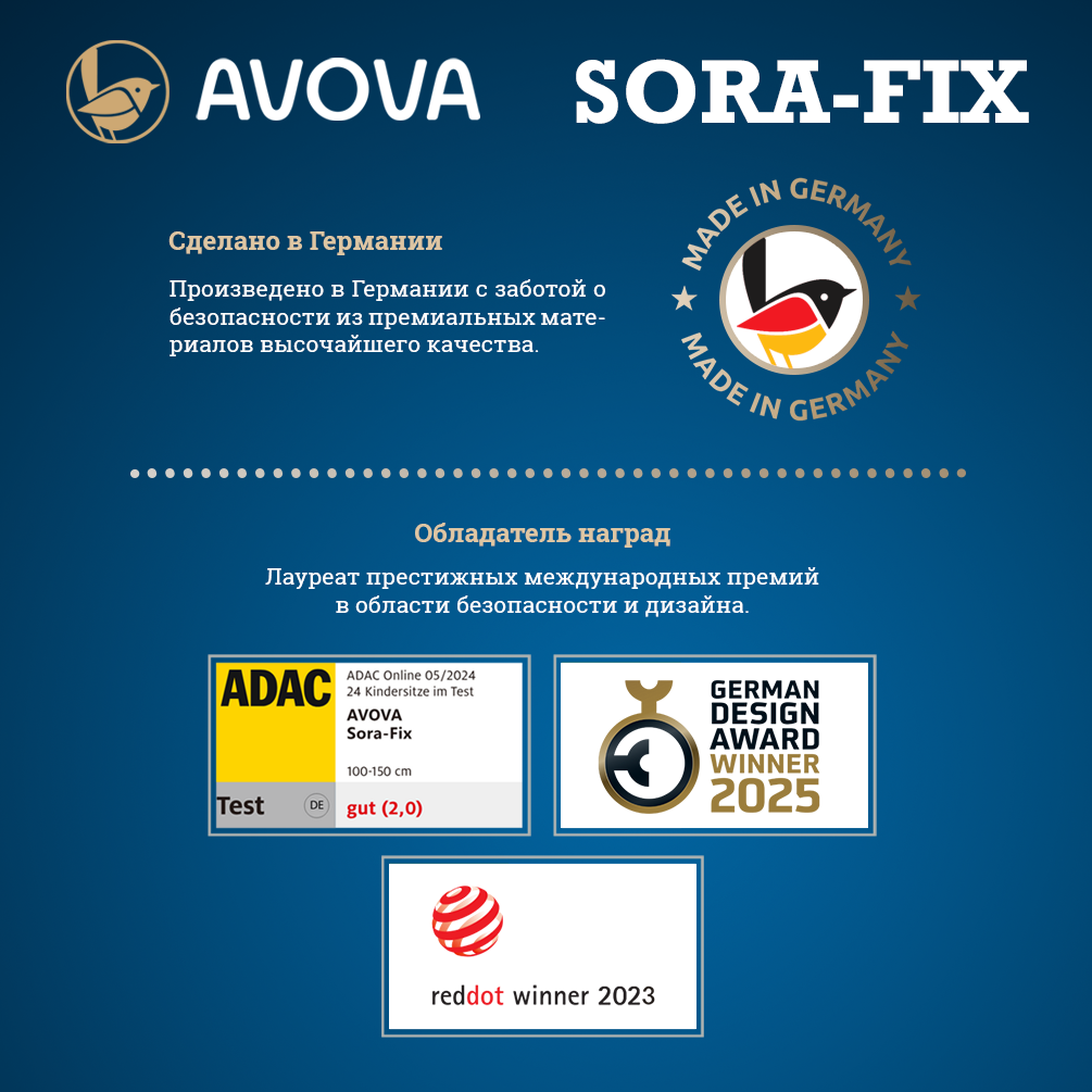 Автокресло Avova Sora-Fix Isofix 2/3 (15-36 кг) серый - фото 3