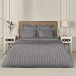 Постельное белье Arya Home Collection 2 спальное Евро 200x220 VIP страйп сатин