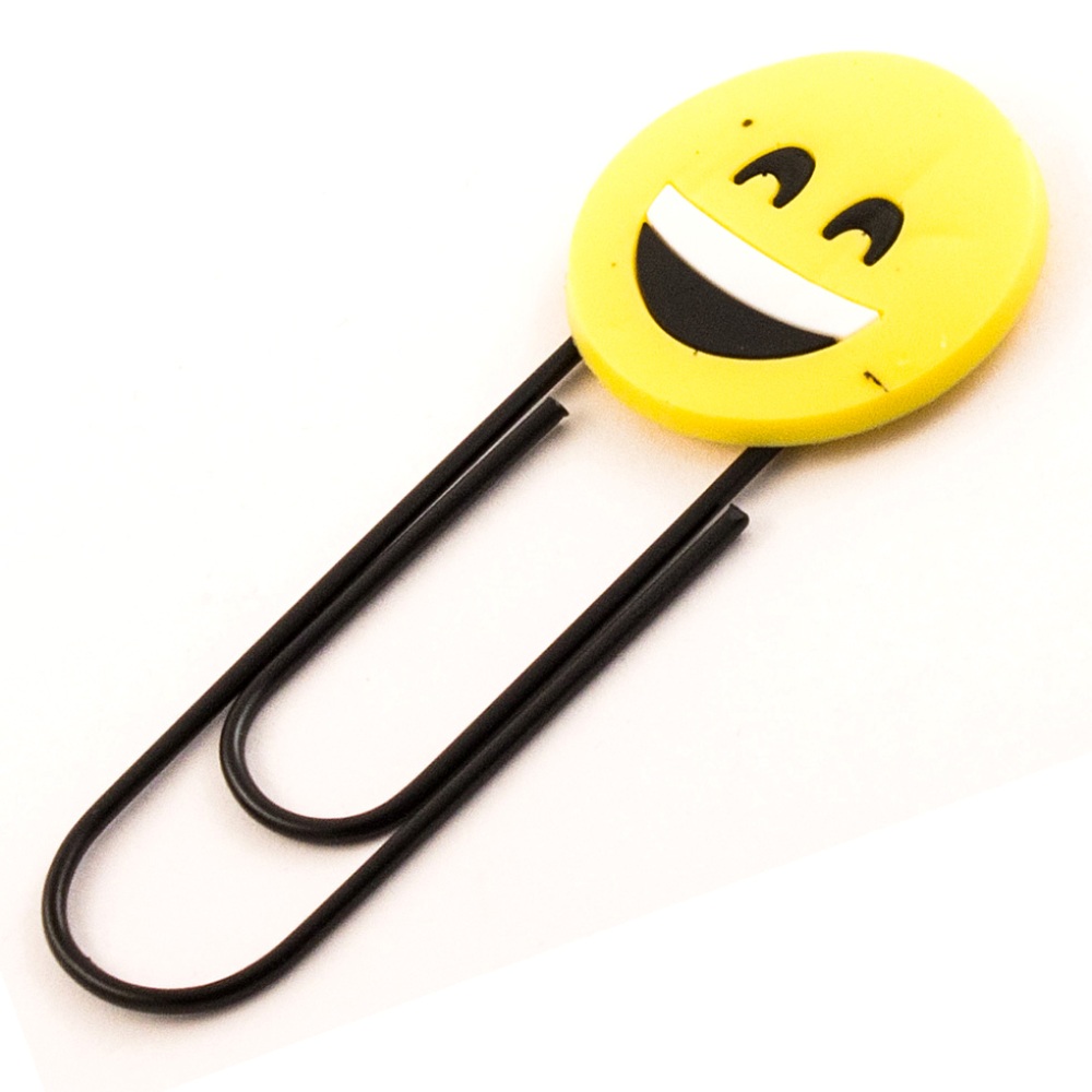 Закладка ЭВРИКА Скрепка-гигант Смайл №7 1 шт. - фото 1