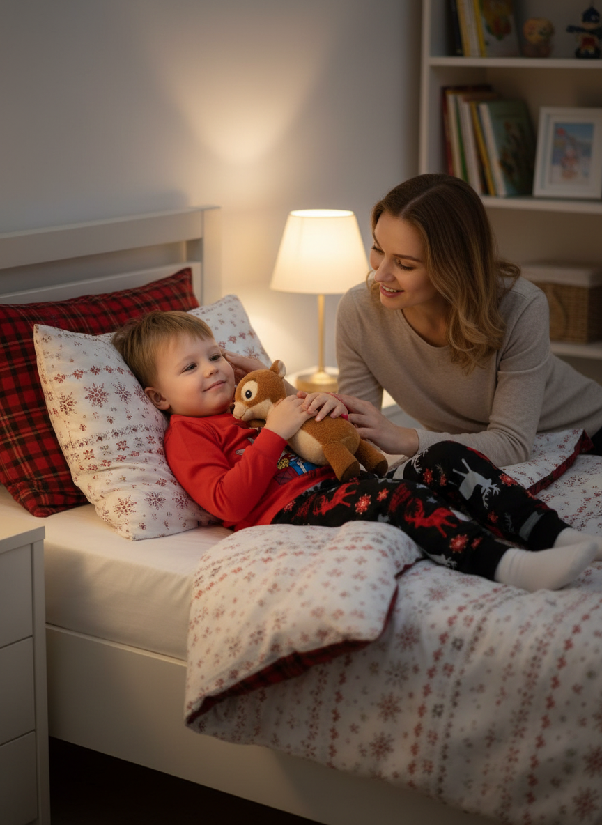 Пижама Утенок ПЖ-1818/1 красный черный олень - фото 3