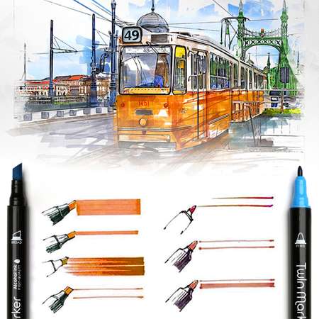 Скетчмаркер WiMi двусторонний 48 цв.