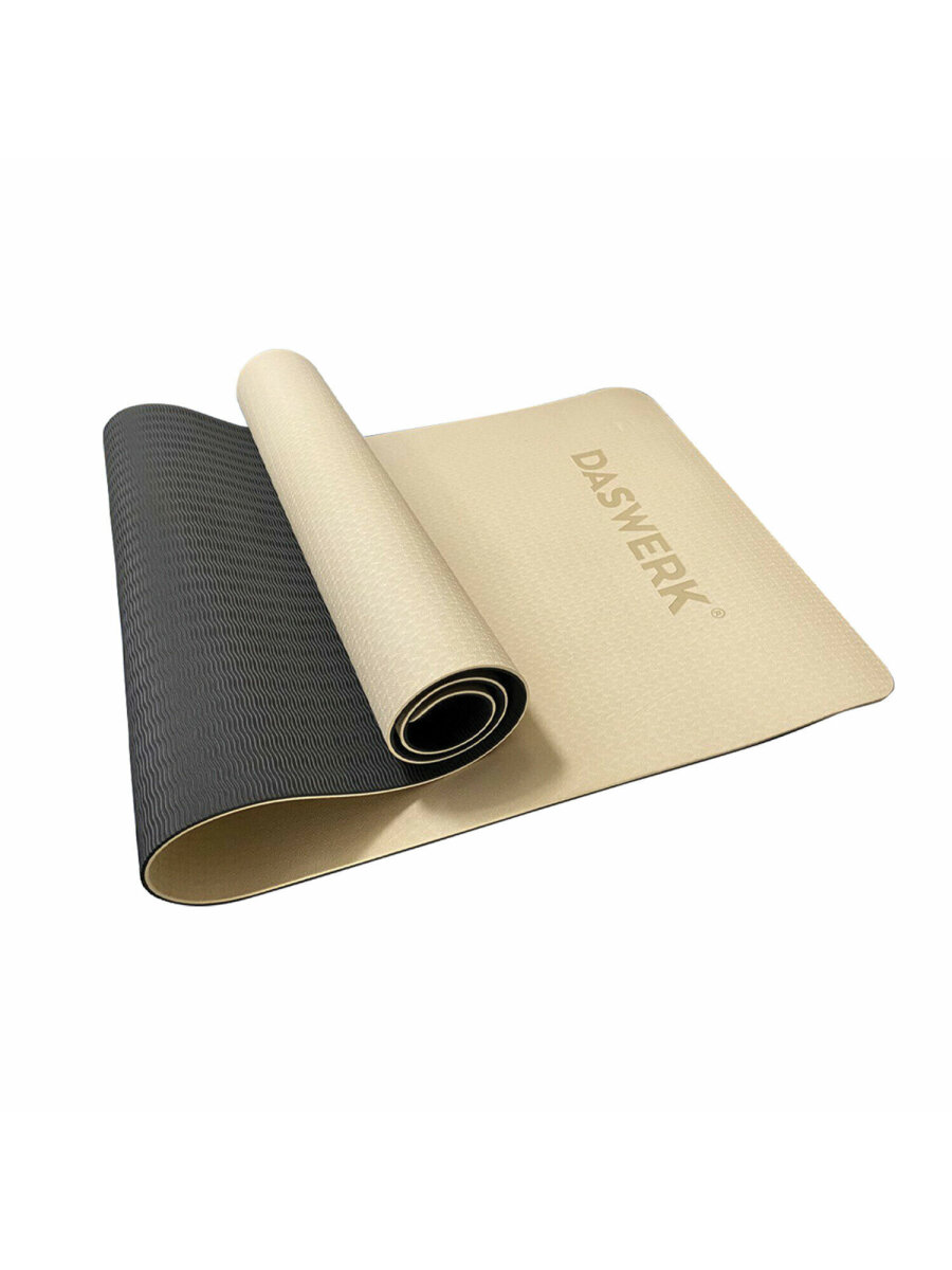 Коврик для йоги и фитнеса DASWERK нескользящий двухсторонний с чехлом - фото 2