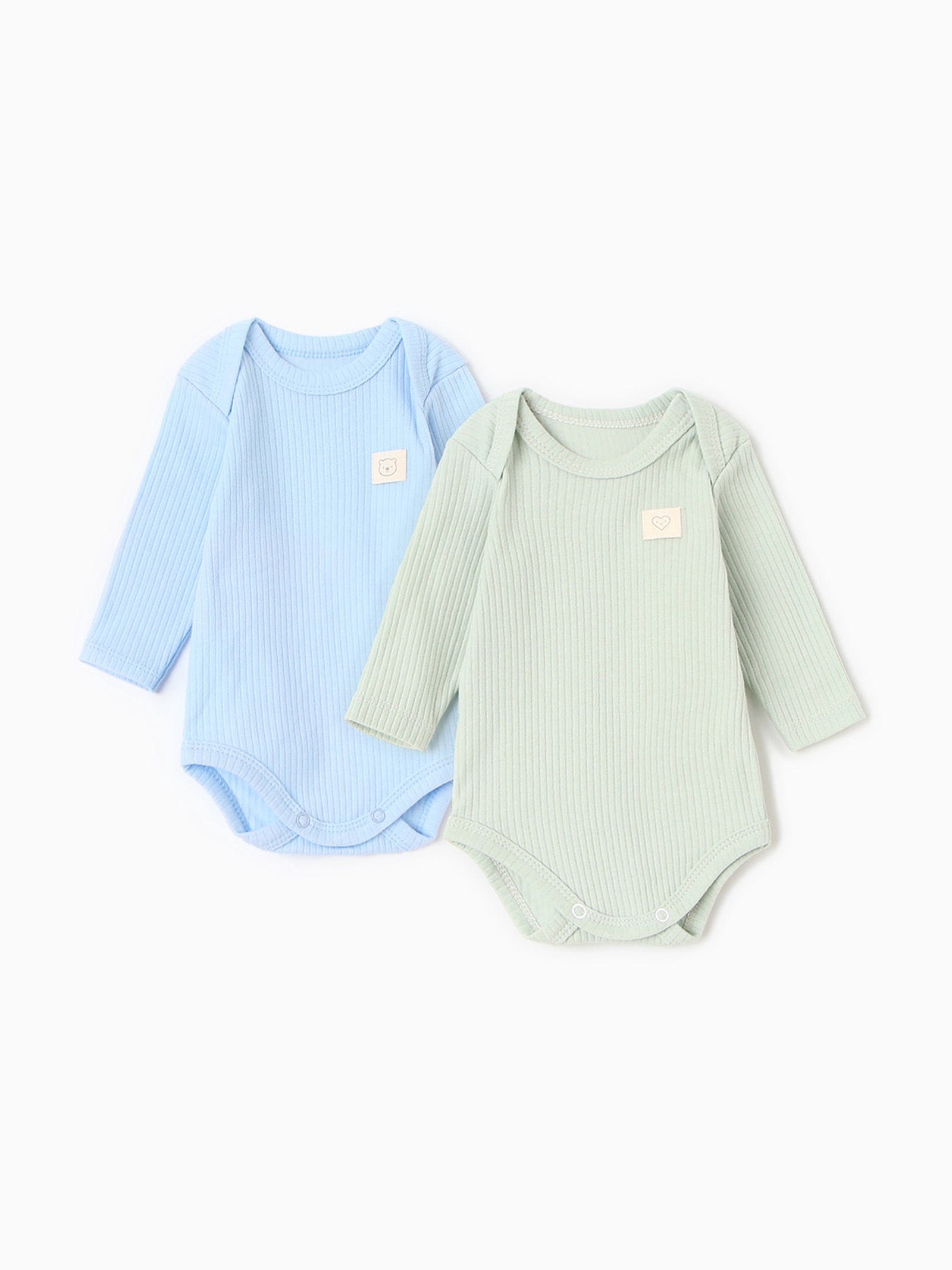 Изображение товара Набор боди для малышей Крошка Я 2 шт голубой и зеленый комфорт и качество