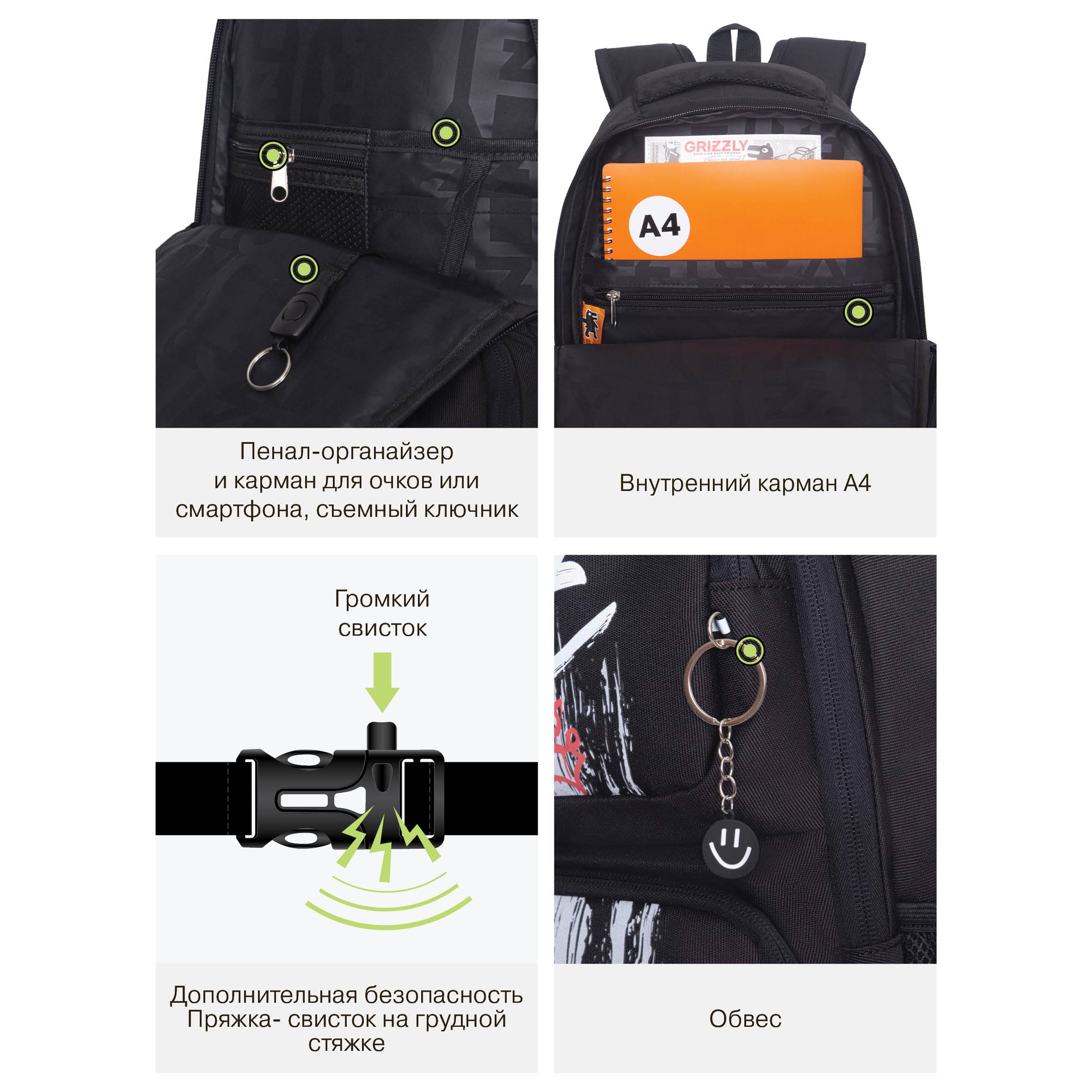 Рюкзак Grizzly для мальчика - фото 12