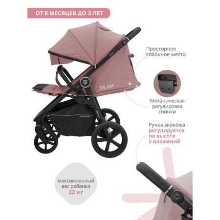 Коляска прогулочная JOVOLA VENTA розовый