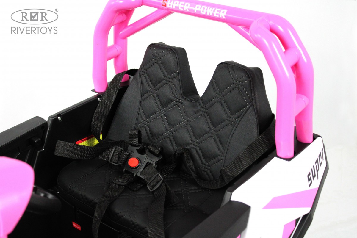 Электромобиль RIVERTOYS F888FF-A-PINK С пультом ДУ - фото 13