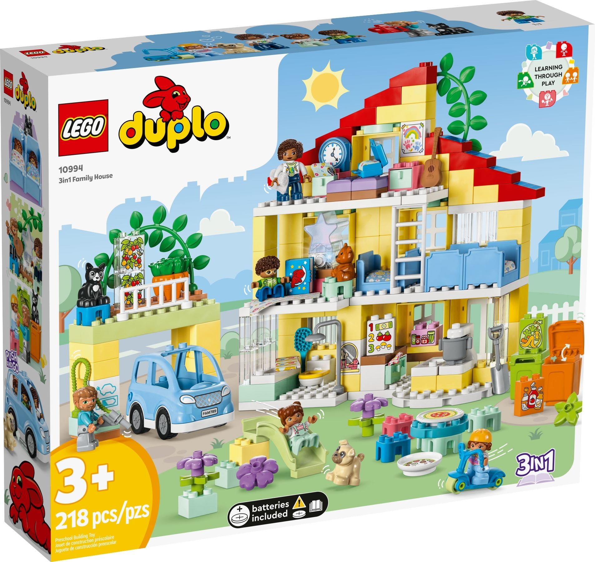 Изображение товара Конструктор LEGO DUPLO Семейный дом 3в1 10994 333 детали для малышей Изображение товара Конструктор LEGO DUPLO Семейный дом 3в1 10994 333 детали для малышей