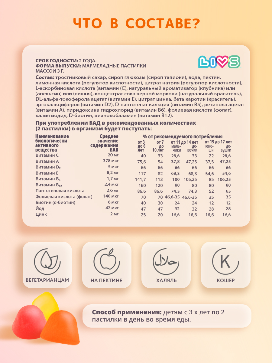 Комплекс витаминов LIVS Для детей и женщин - фото 4
