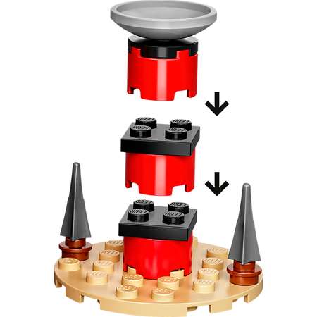 Конструктор LEGO NINJAGO Обучение кружитцу ниндзя Кая блочный