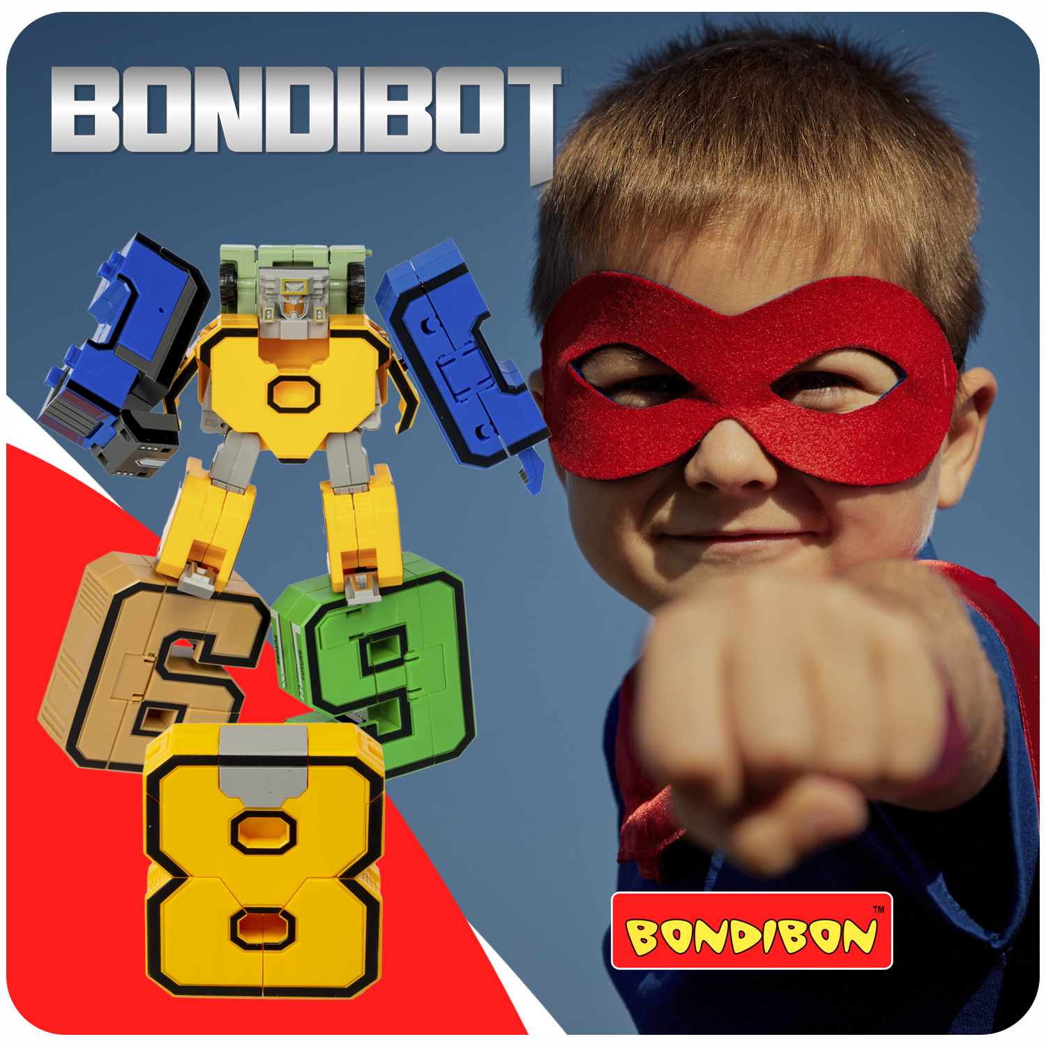 Фигурка Bondibon трансформер Робот Цифра 2в1 - фото 10