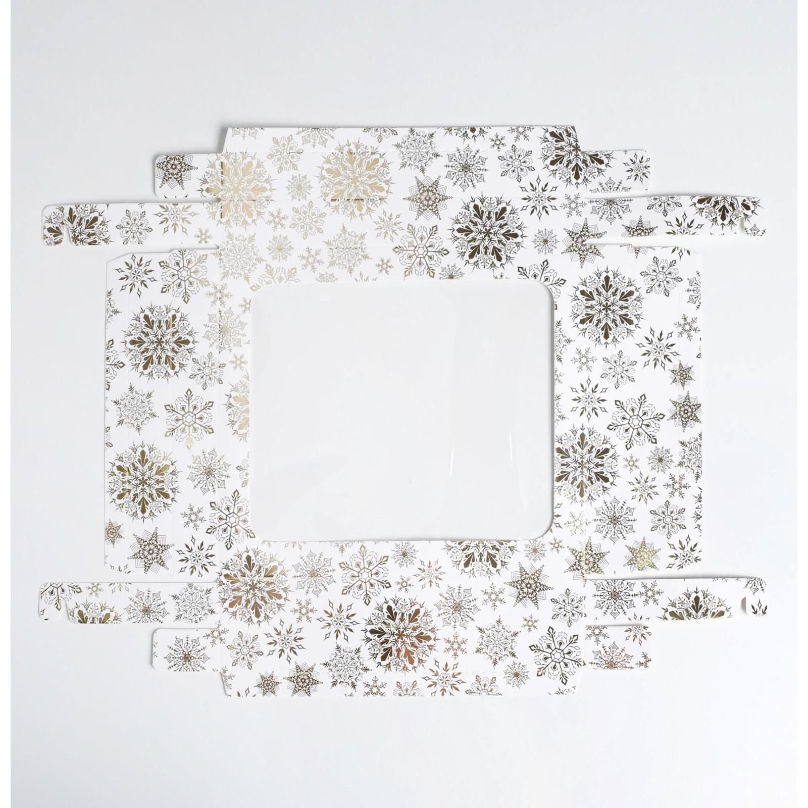 Коробка Дарите Счастье подарочная «Снежинки» . 23.5×20.5×5.5 см - фото 4