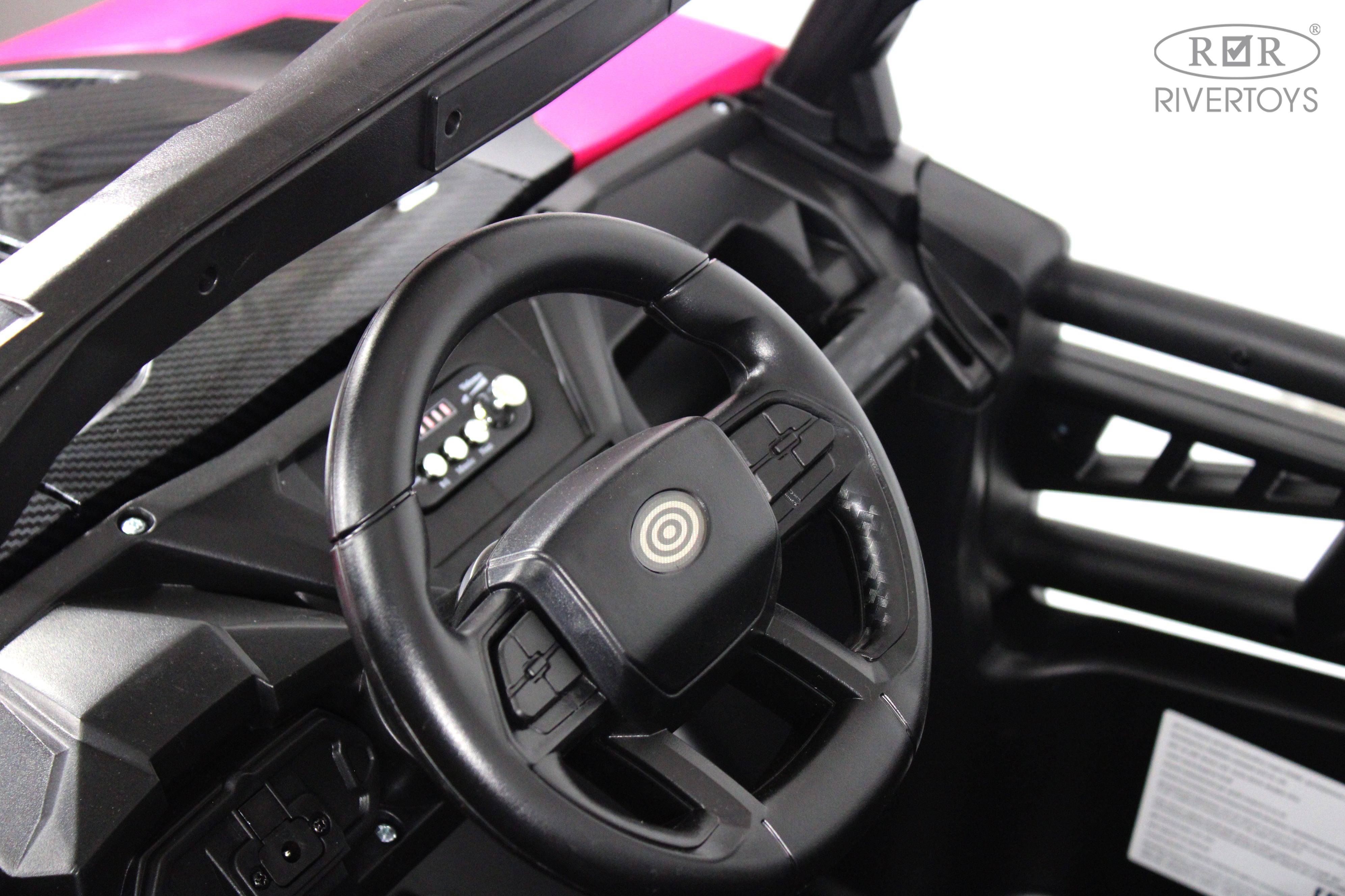 Электромобиль RIVERTOYS K555KK-BUGGY-PINK С пультом ДУ - фото 7