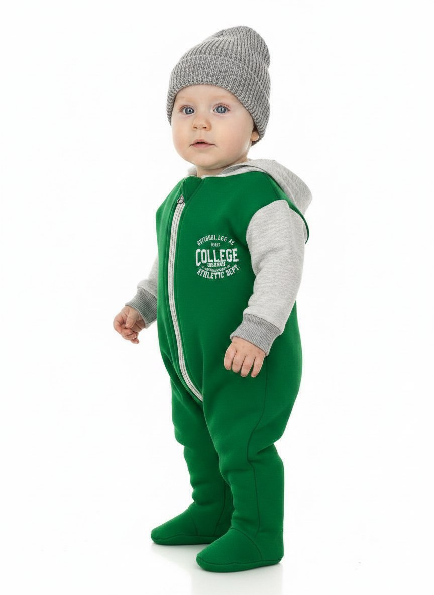 Изображение товара Комбинезон VGtrikotazh для новорожденных с начесом и капюшоном