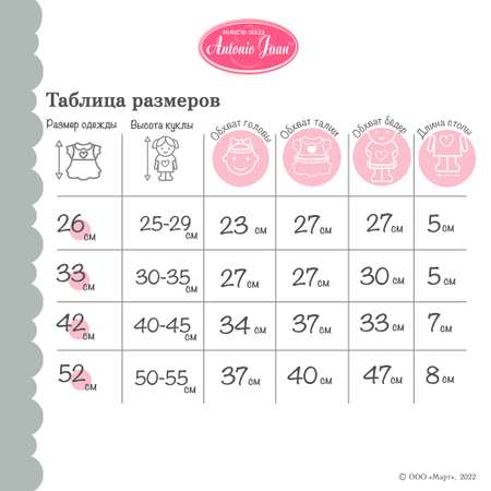 Одежда для кукол Antonio Juan