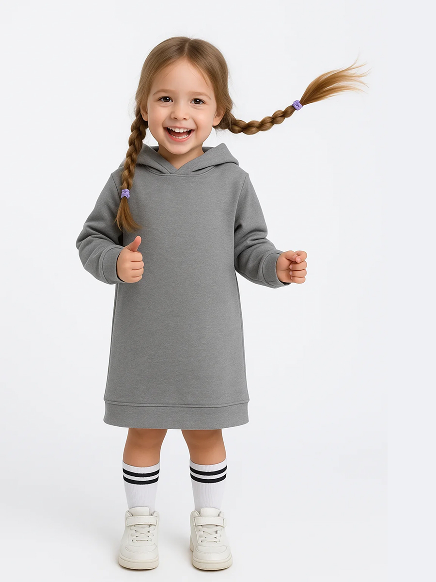 Худи-платье Эскимо у-12-2003серый - фото 2