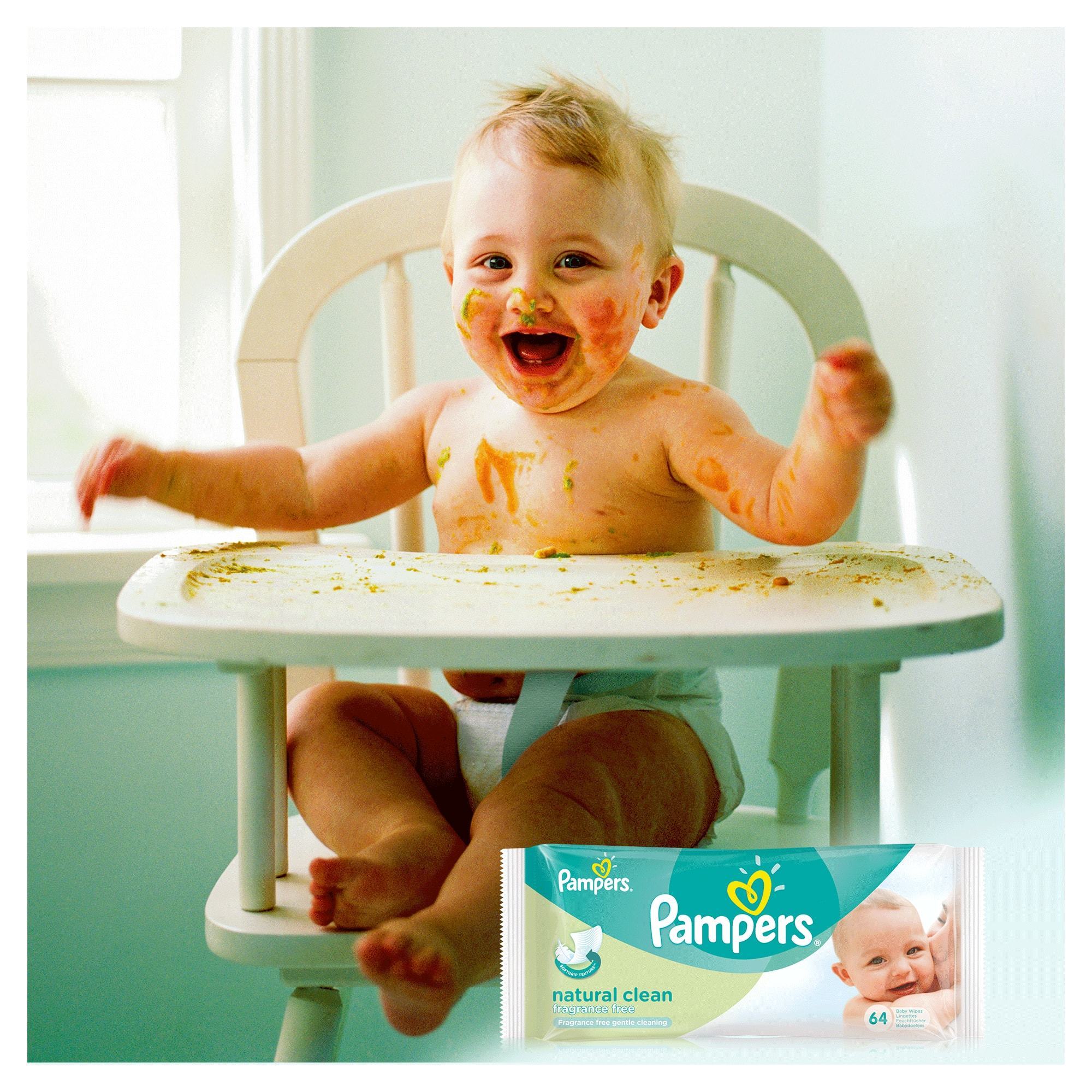 Влажные салфетки Pampers Natural Clean 64 шт. - фото 10