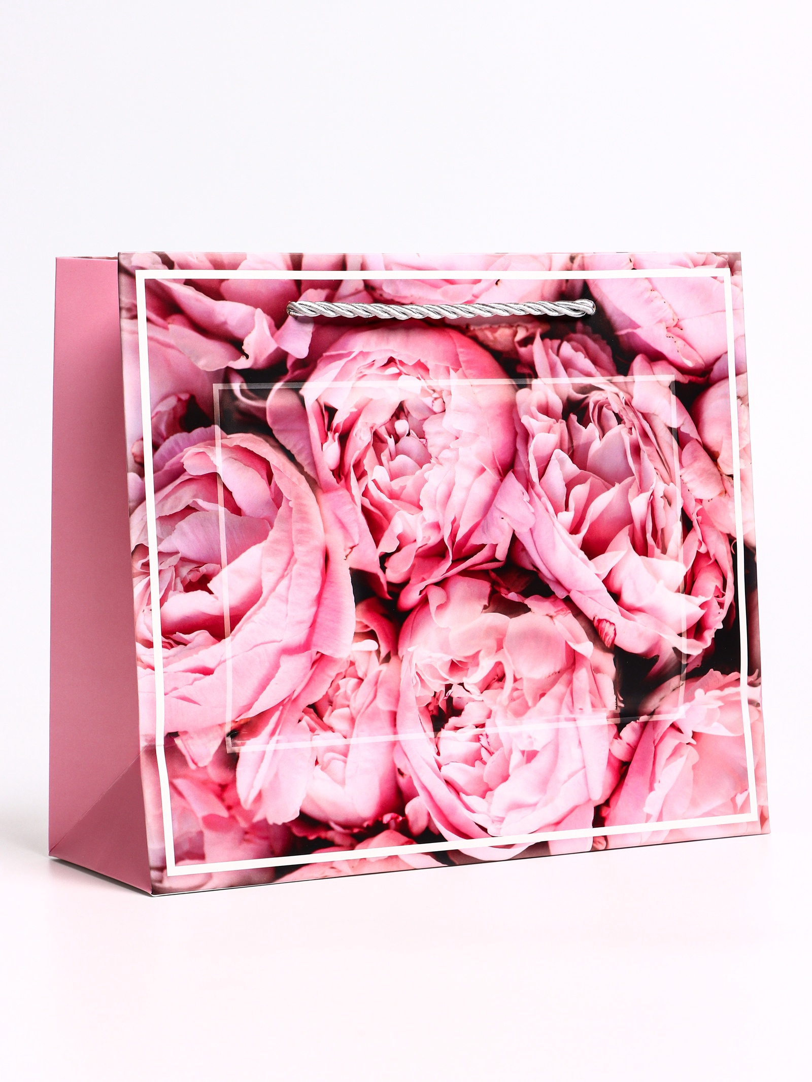 Пакет подарочный UPAK LAND с окном Цветы 25 х 10 х 22 см - фото 4