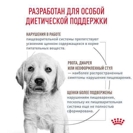 Корм для щенков ROYAL CANIN Gastro Intestinal Junior GIJ29 при нарушении пищеварения 2.5кг