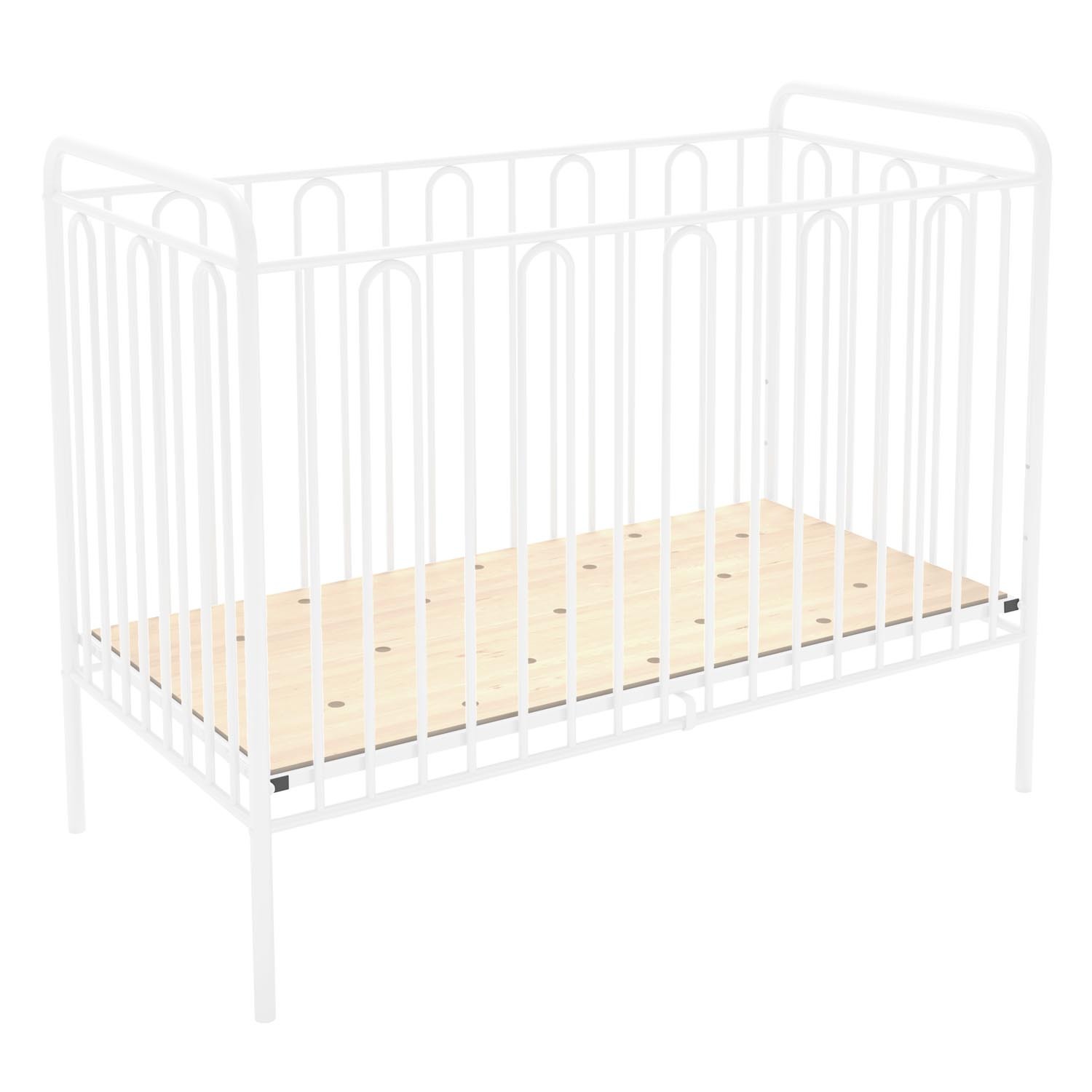 Детская кроватка Polini kids прямоугольная, без маятника (белый) - фото 1