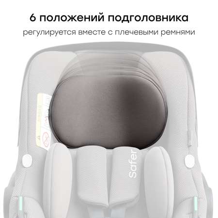 Автокресло Happy Baby SAFER 0 (0 -13 кг) серый