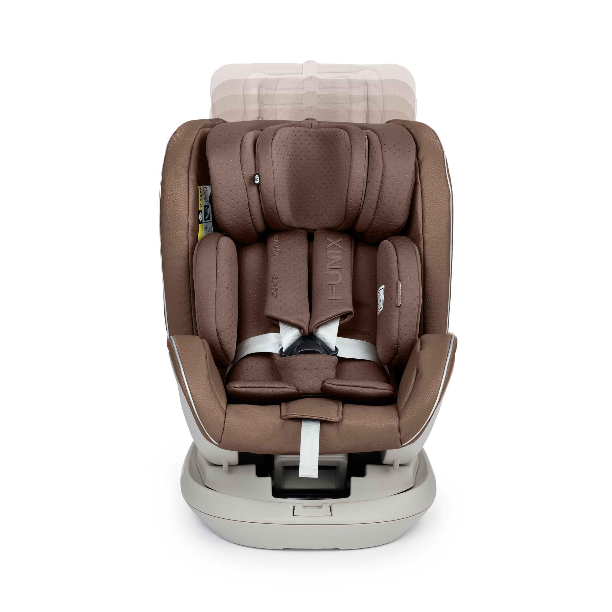 Автокресло Happy Baby I-Unix Isofix 0+/1/2/3 (0-36 кг) коричневый - фото 20