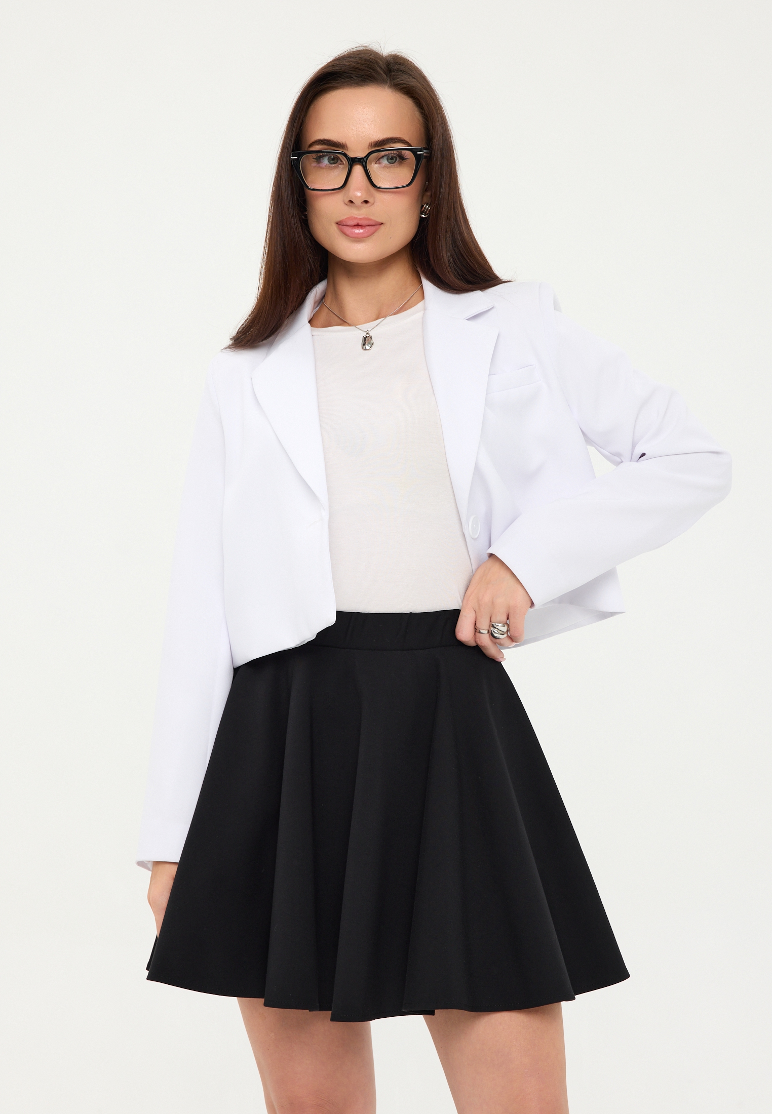 Юбка Stylish AMADEO AWS-5005-черный - фото 8