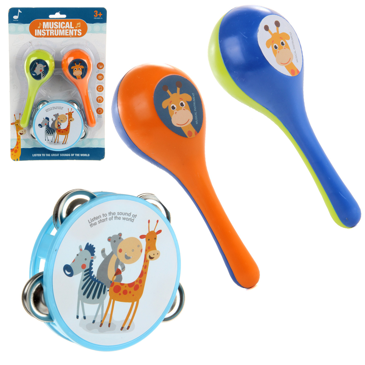 Игрушка музыкальная Veld Co бубен, маракас - фото 1