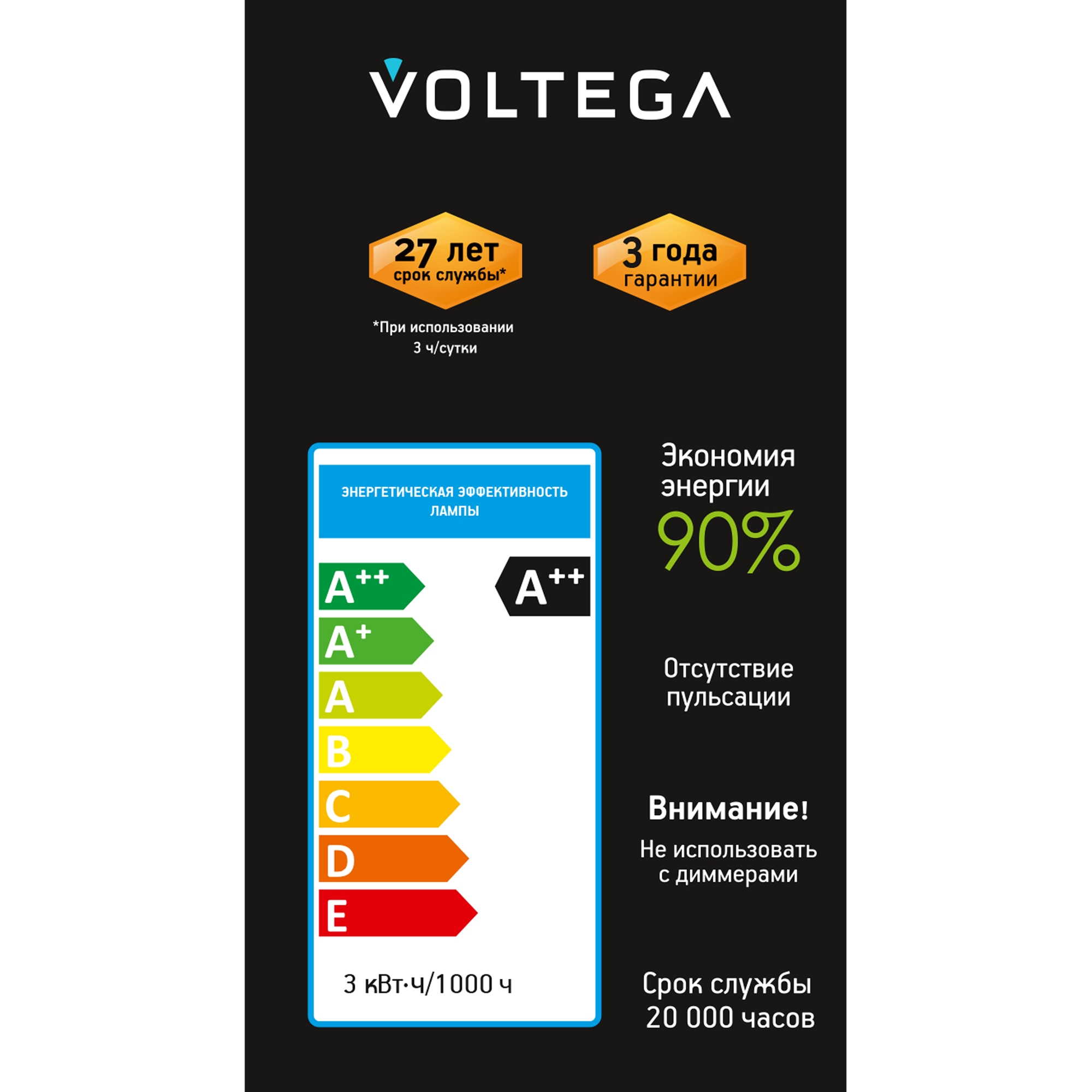 Лампочка декоративная VOLTEGA 8582 - фото 5