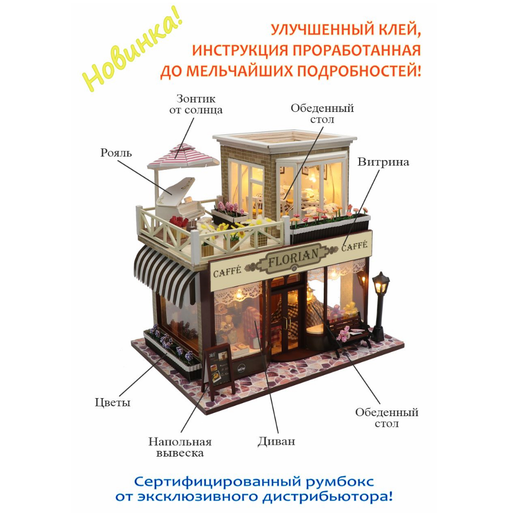 Конструктор Hobby Day Румбокс Кафе мира сборная игровая модель - фото 3