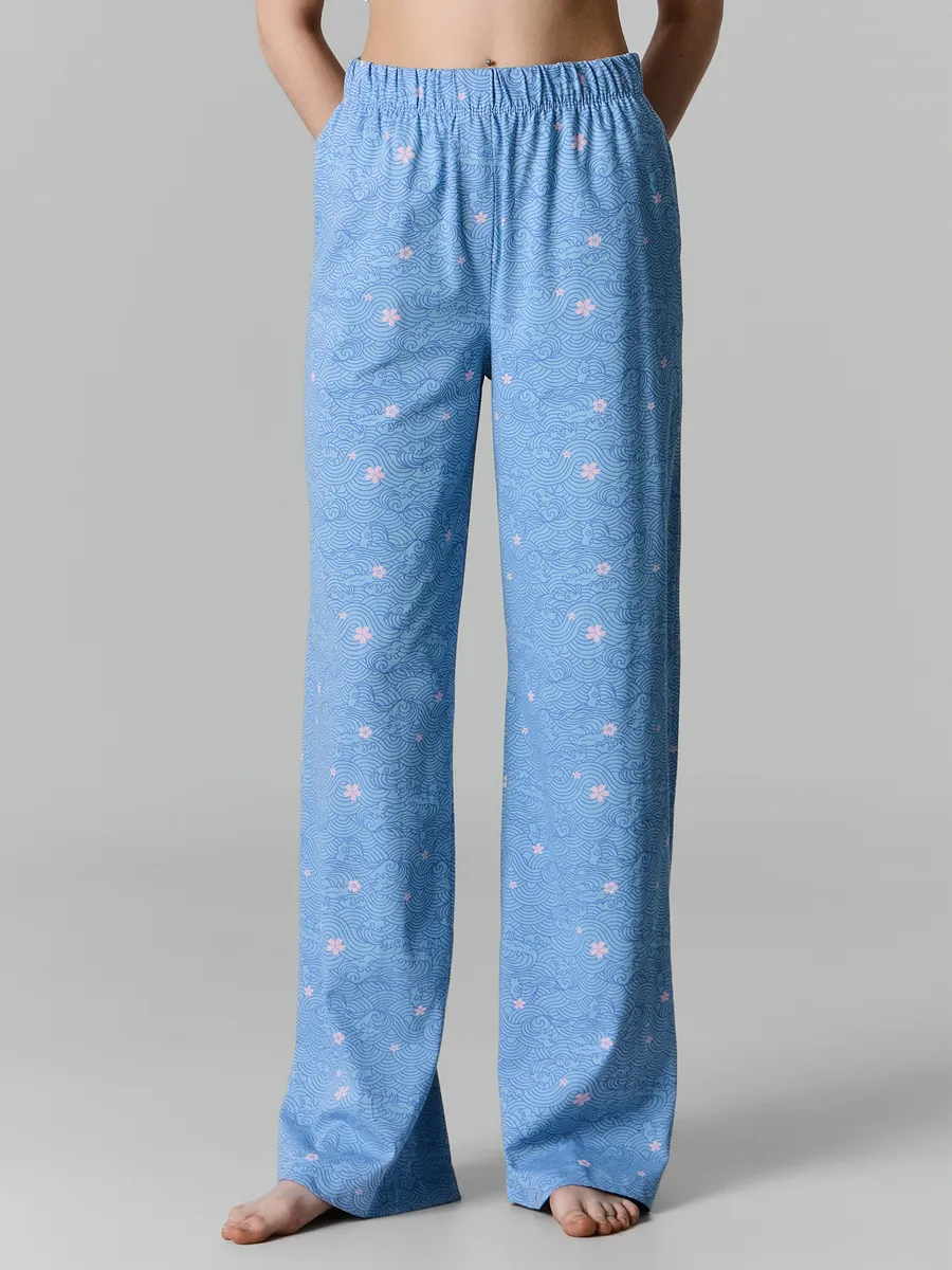 Брюки Mark Formelle (Марк Формэль) 532524-1/волны на голубом - фото 1