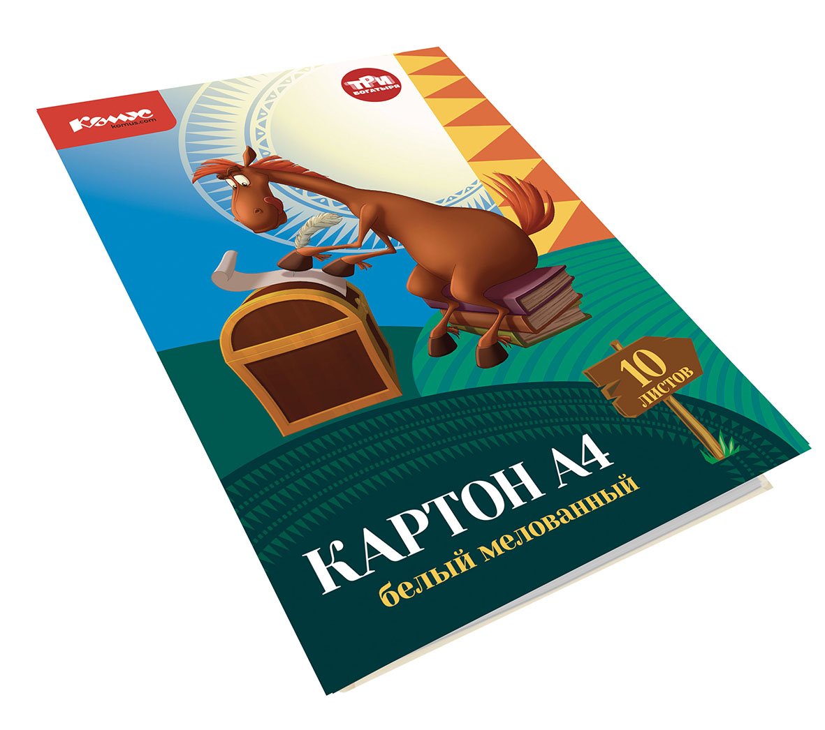 Цветной картон Комус 10 лист. - фото 3