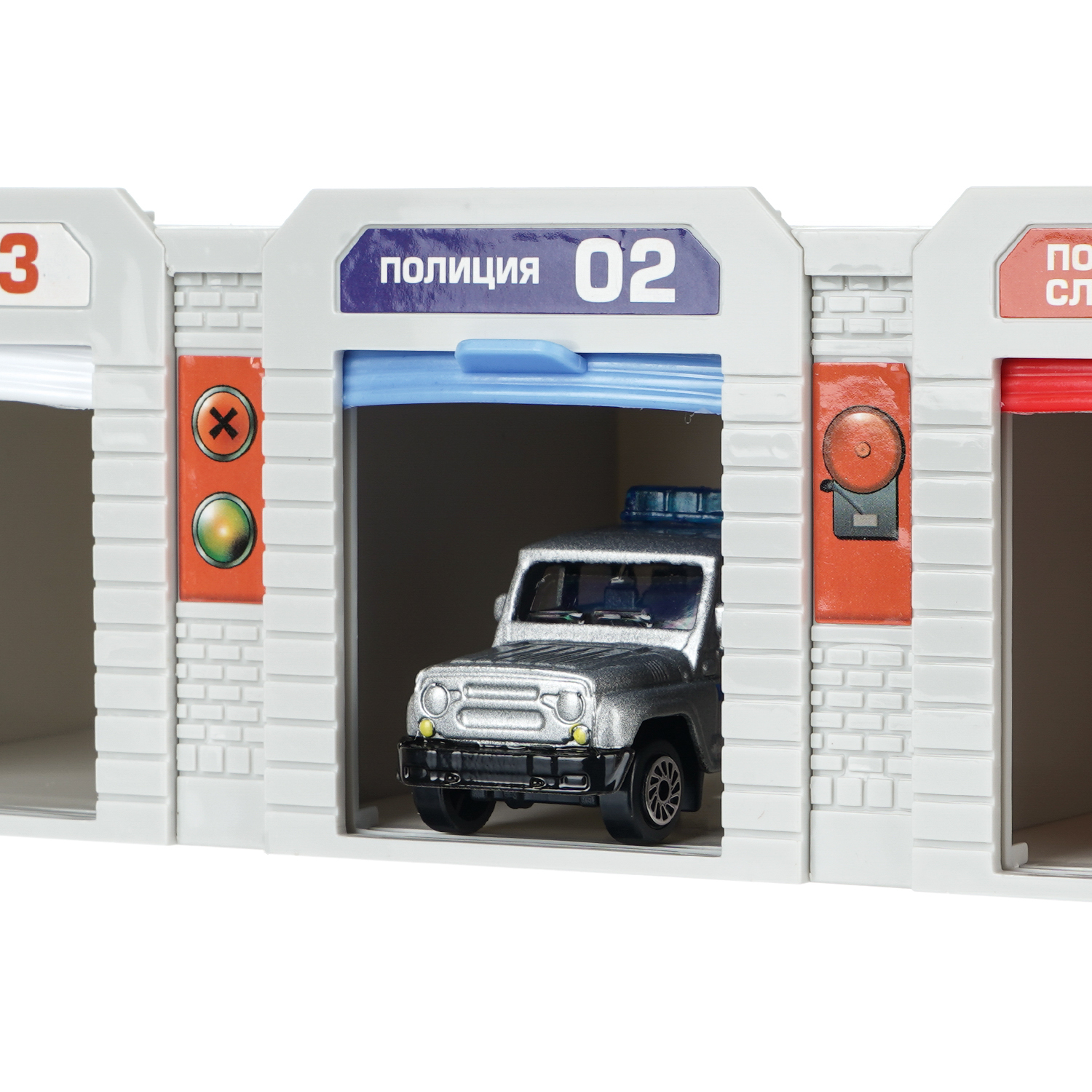Игровой набор Технопарк УАЗ Гараж Полиция 410377 - фото 2