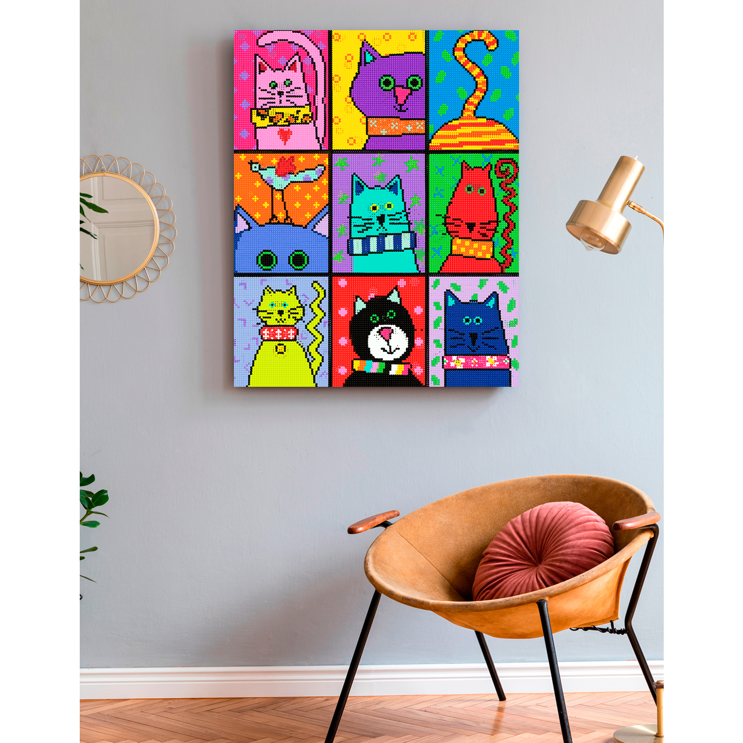 Алмазная мозаика Art on Canvas Цветные котики в ассортименте - фото 3