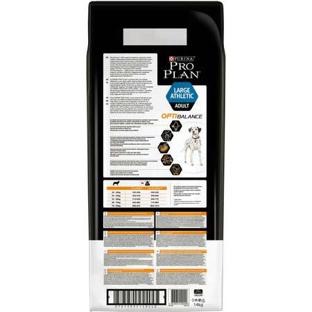 Корм для собак PRO PLAN крупных пород с атлетическим телосложением с комплексом Optibalance с высоким содержанием курицы 14кг