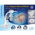 Мобиль INFANTINO 3 в 1 Музыкальный серо-бежевый