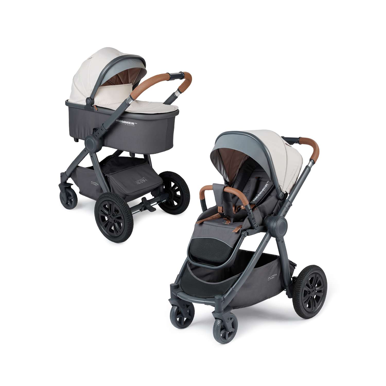 Коляска 2в1 Happy Baby Mommer Pro бежевый - фото 33
