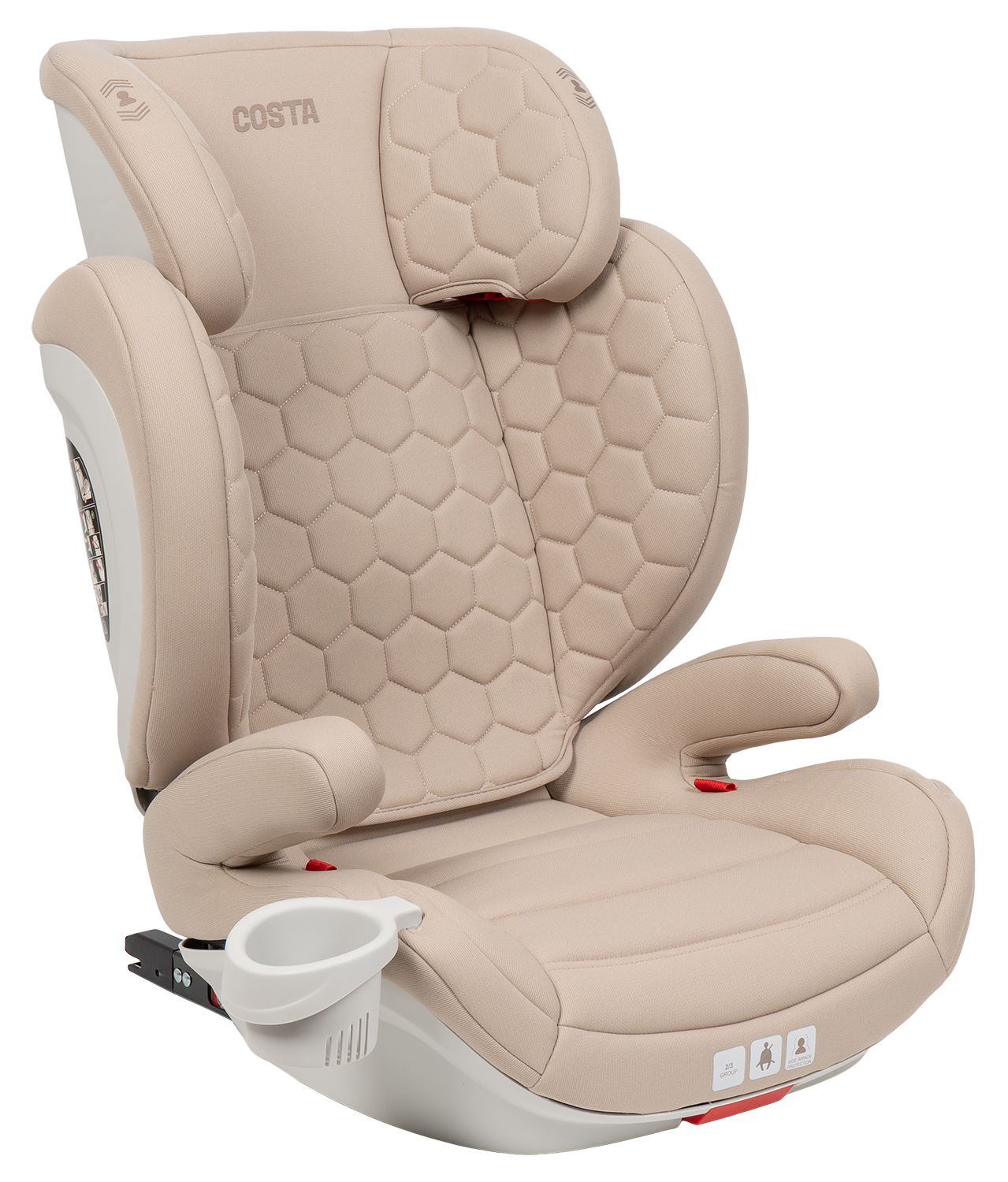 Автокресло Costa YB802A Isofix 2/3 (15-36 кг) бежевый - фото 5