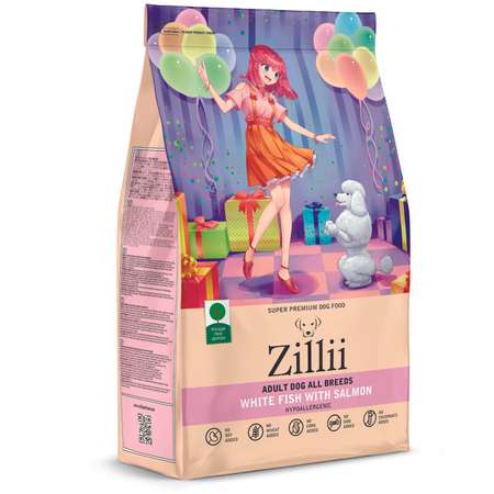 Корм для собак Zilli 0.8кг Adult Dog All Breeds взрослых всех пород белая рыба-лосось
