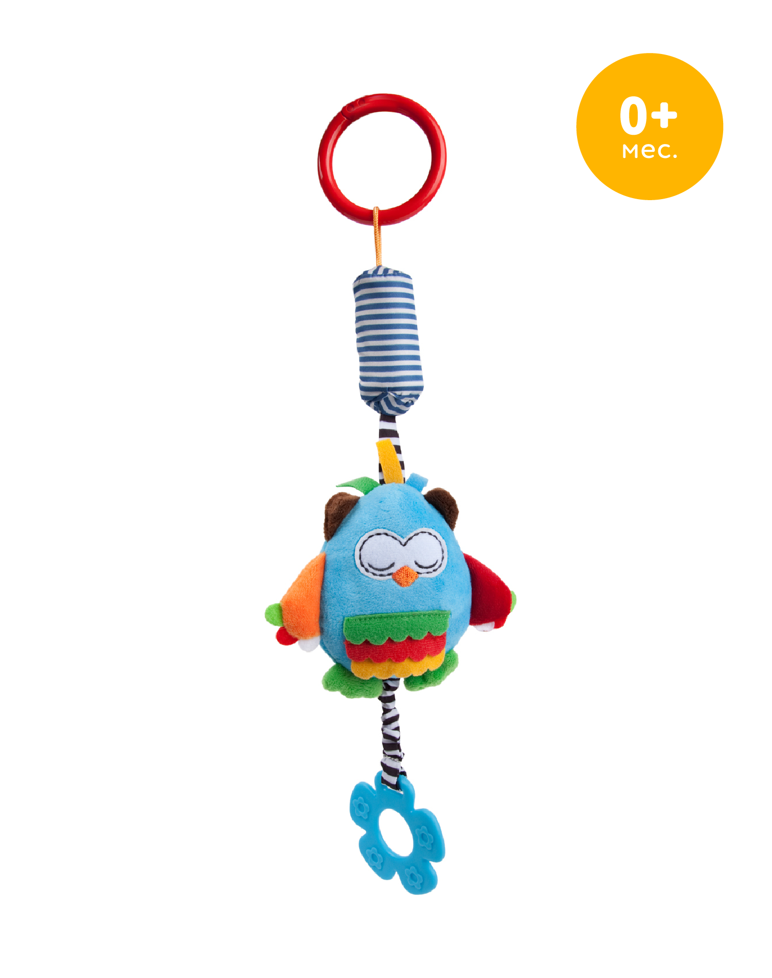 Изображение товара Игрушка BabyGo подвеска Сова мягкая с пищалкой и кольцом для малышей