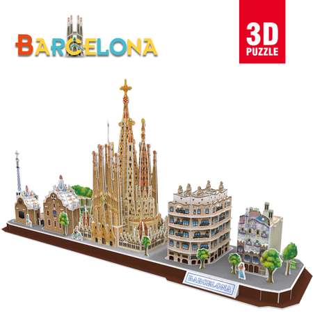Пазл CubicFun Барселона CityLine 186 деталей 3D