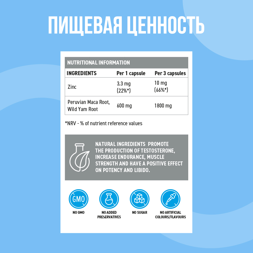 Комплекс для мужчин ULTRASUPPS Бустер тестостерона 90 капсул - фото 7