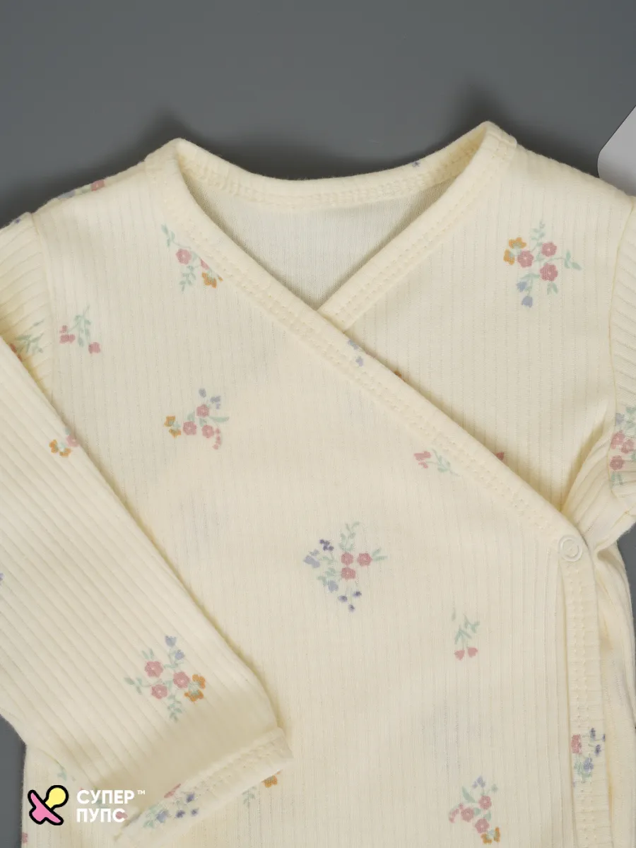 Боди 3 шт Супер Пупс нбр/3пр/бд/зап/зеленыецветочки - фото 13